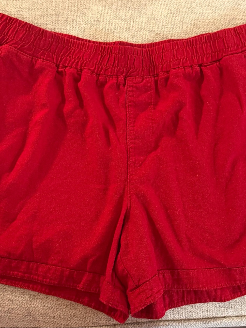 Maurices Red Women's Casual Elastic Waist Shorts